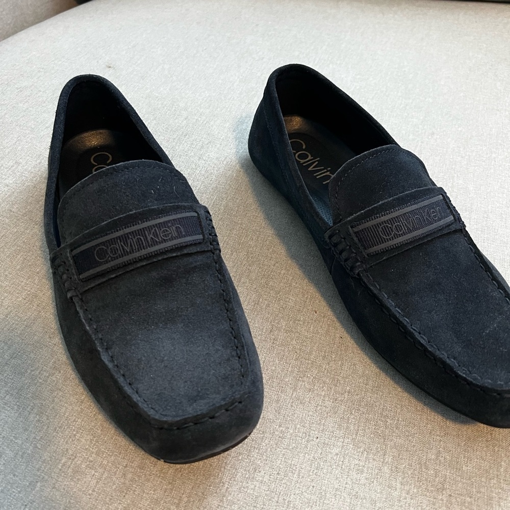 Calvin Klelin loafers/drivers, 12 blue suede